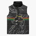 Personalized Penrith Panthers Sleeveless Puffer Jacket Dynamic Lightning Mascot Rugby Australia