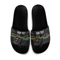 Personalized Penrith Panthers Slide Sandals Dynamic Lightning Mascot Rugby Australia
