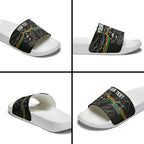 Personalized Penrith Panthers Slide Sandals Dynamic Lightning Mascot Rugby Australia