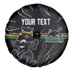 Personalized Penrith Panthers Spare Tire Cover Dynamic Lightning Mascot Rugby Australia