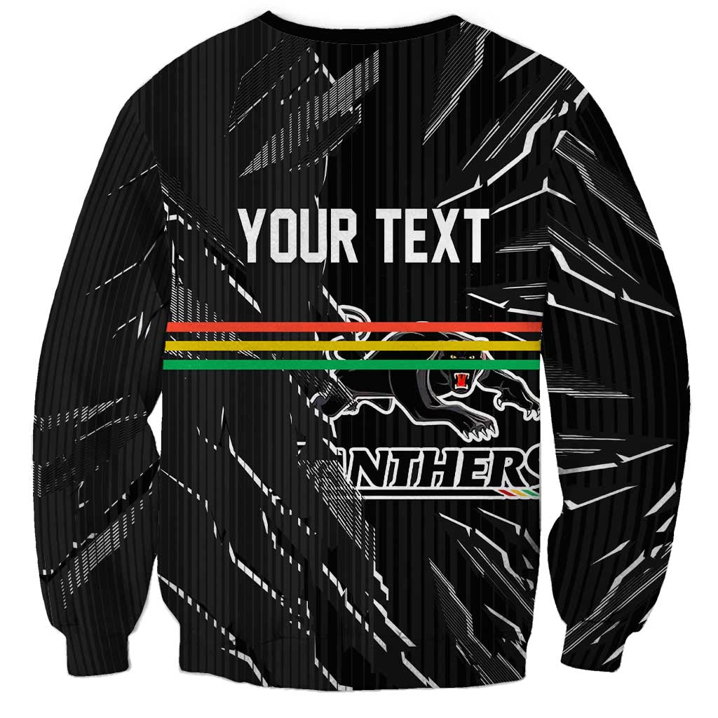 Personalized Penrith Panthers Sweatshirt Dynamic Lightning Mascot Rugby Australia