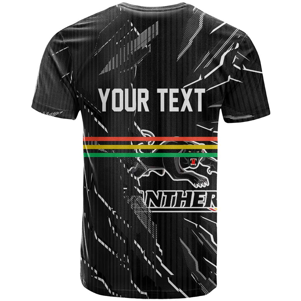 Personalized Penrith Panthers T Shirt Dynamic Lightning Mascot Rugby Australia