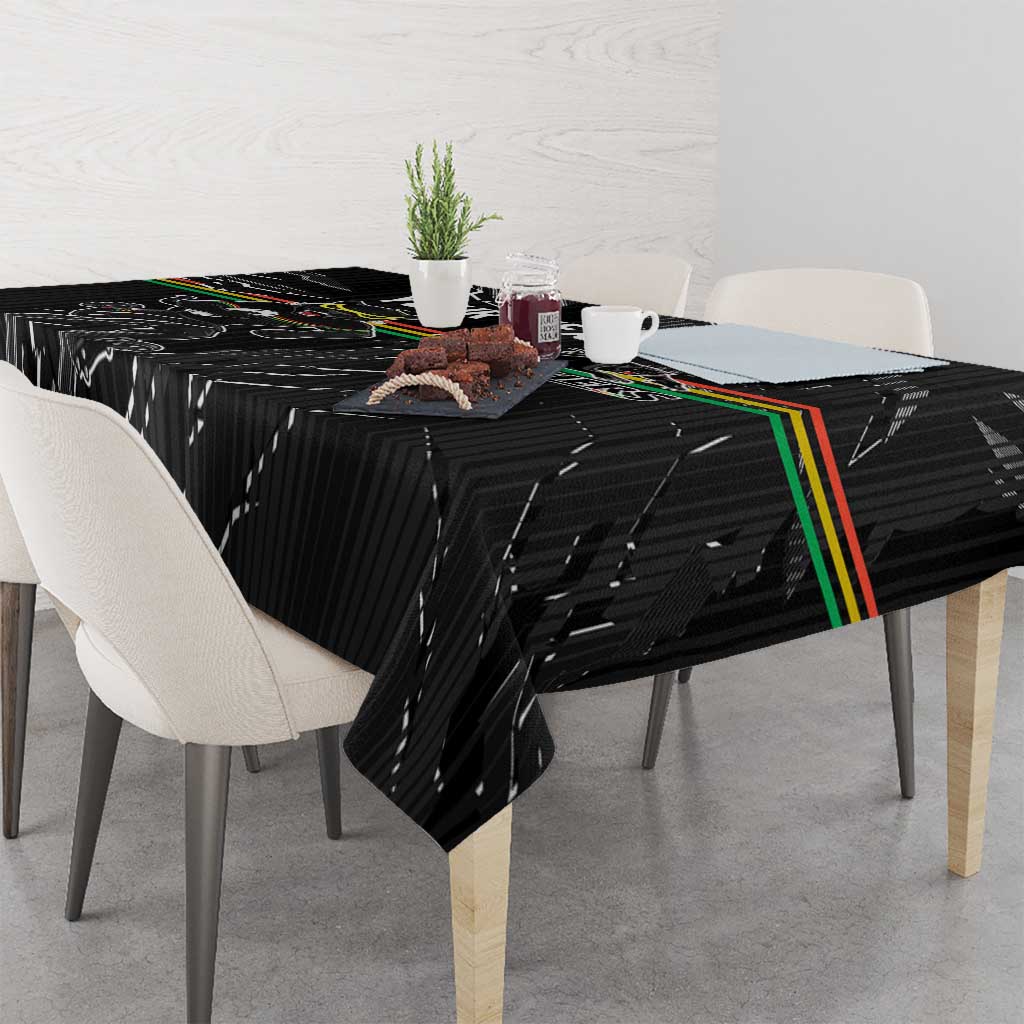 Personalized Penrith Panthers Tablecloth Dynamic Lightning Mascot Rugby Australia