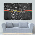 Personalized Penrith Panthers Tapestry Dynamic Lightning Mascot Rugby Australia