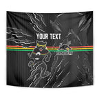Personalized Penrith Panthers Tapestry Dynamic Lightning Mascot Rugby Australia