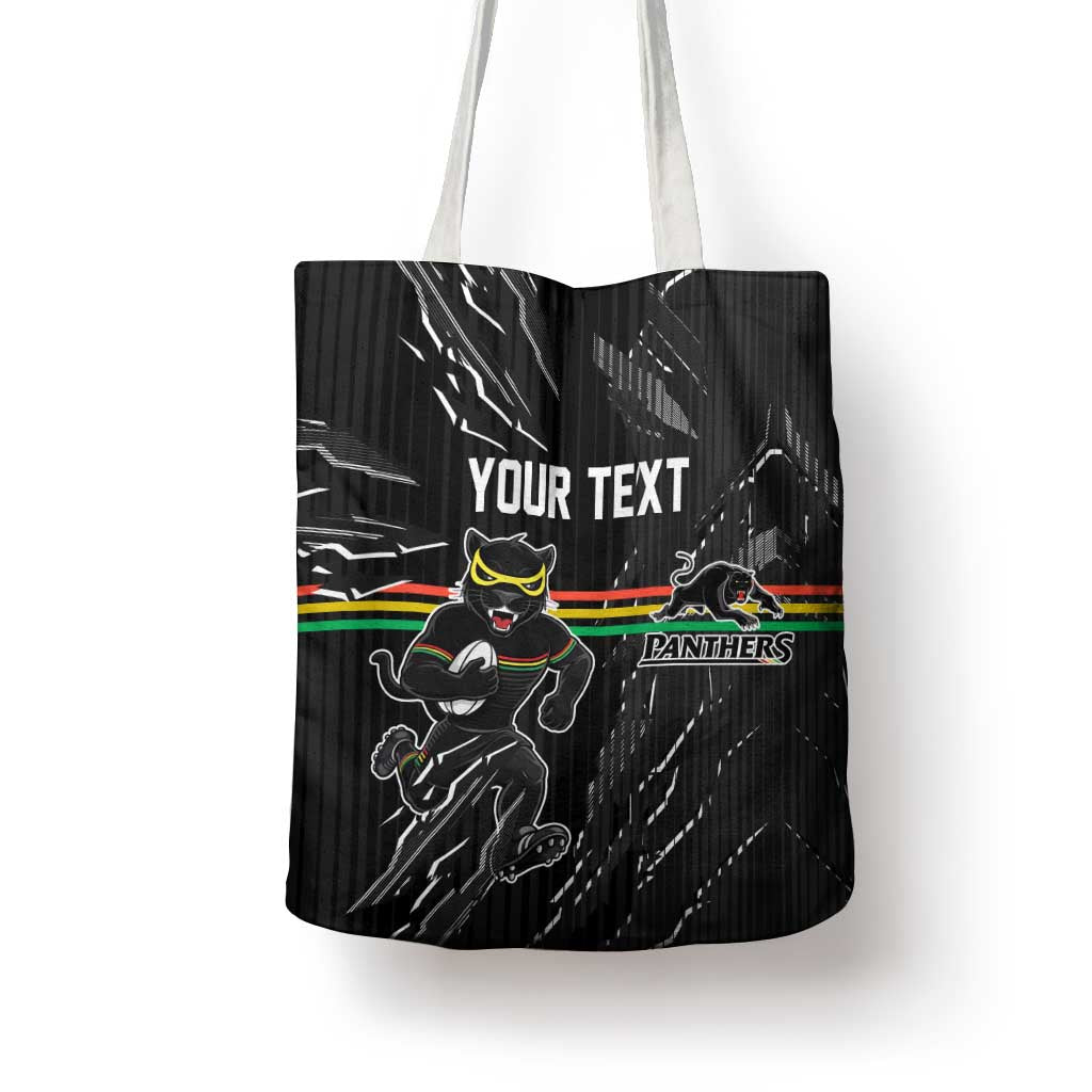 Personalized Penrith Panthers Tote Bag Dynamic Lightning Mascot Rugby Australia
