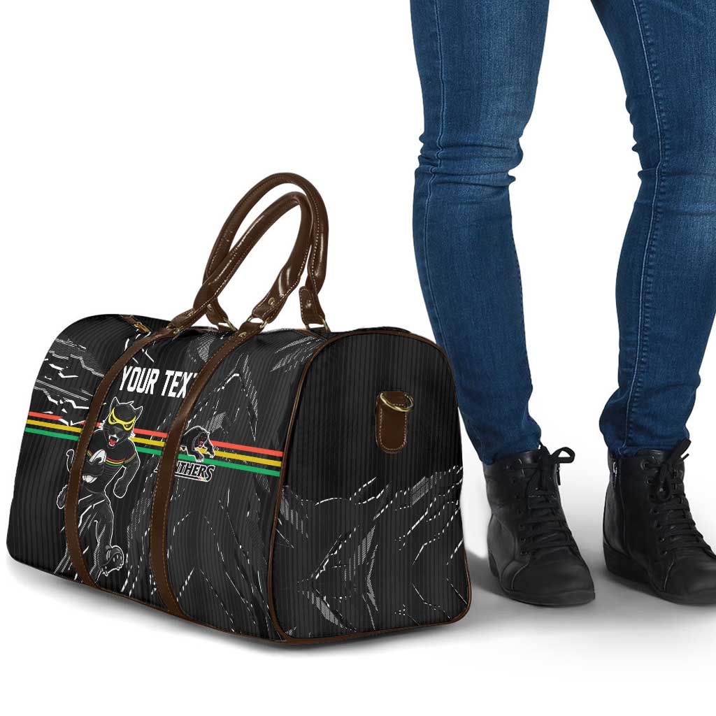 Personalized Penrith Panthers Travel Bag Dynamic Lightning Mascot Rugby Australia