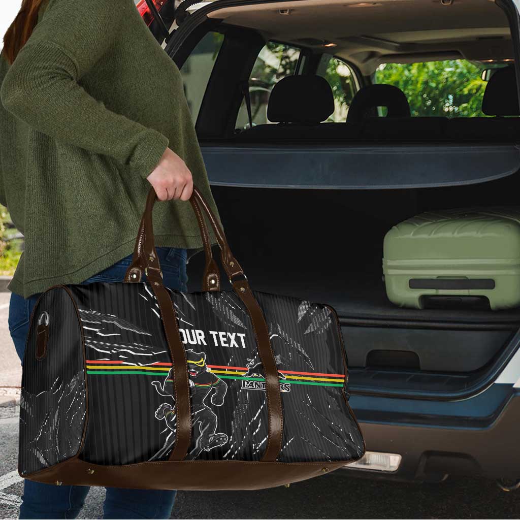 Personalized Penrith Panthers Travel Bag Dynamic Lightning Mascot Rugby Australia