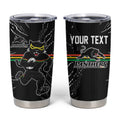 Personalized Penrith Panthers Tumbler Cup Dynamic Lightning Mascot Rugby Australia