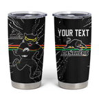Personalized Penrith Panthers Tumbler Cup Dynamic Lightning Mascot Rugby Australia