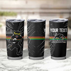Personalized Penrith Panthers Tumbler Cup Dynamic Lightning Mascot Rugby Australia