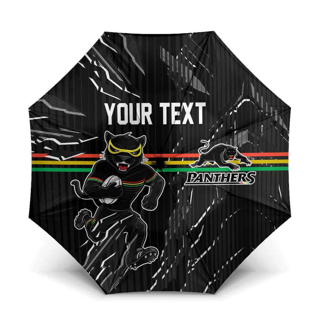 Personalized Penrith Panthers Umbrella Dynamic Lightning Mascot Rugby Australia