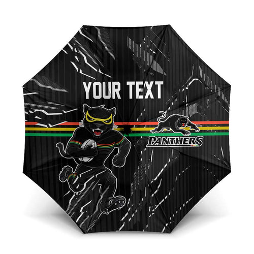 Personalized Penrith Panthers Umbrella Dynamic Lightning Mascot Rugby Australia