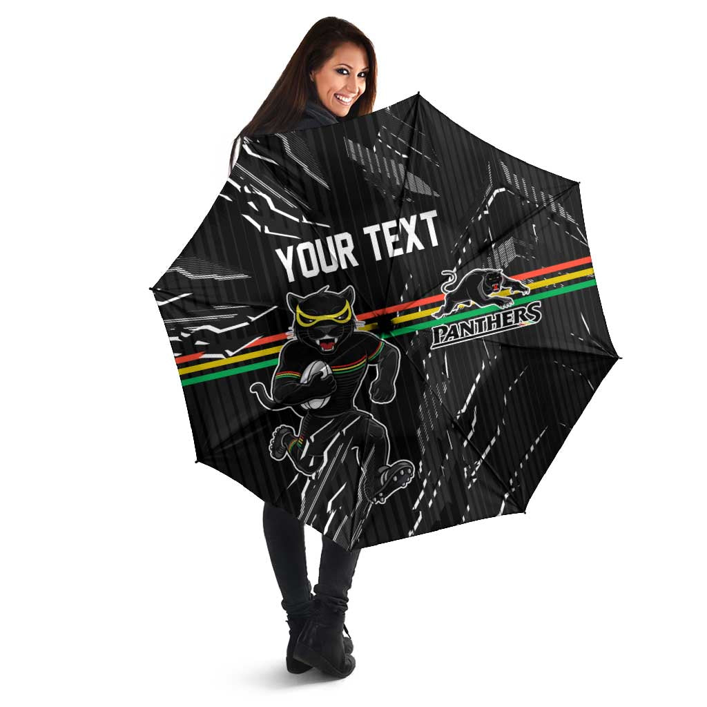 Personalized Penrith Panthers Umbrella Dynamic Lightning Mascot Rugby Australia