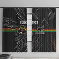 Personalized Penrith Panthers Window Curtain Dynamic Lightning Mascot Rugby Australia