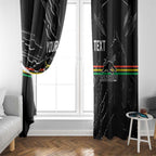 Personalized Penrith Panthers Window Curtain Dynamic Lightning Mascot Rugby Australia