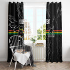 Personalized Penrith Panthers Window Curtain Dynamic Lightning Mascot Rugby Australia