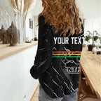 Personalized Penrith Panthers Women Casual Shirt Dynamic Lightning Mascot Rugby Australia