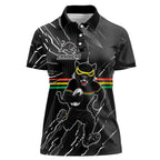 Personalized Penrith Panthers Women Polo Shirt Dynamic Lightning Mascot Rugby Australia