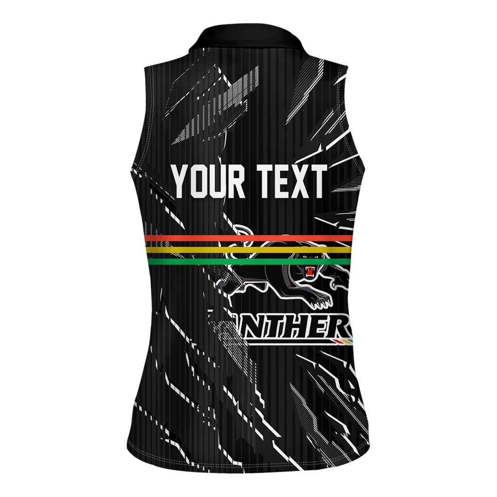 Personalized Penrith Panthers Women Sleeveless Polo Shirt Dynamic Lightning Mascot Rugby Australia