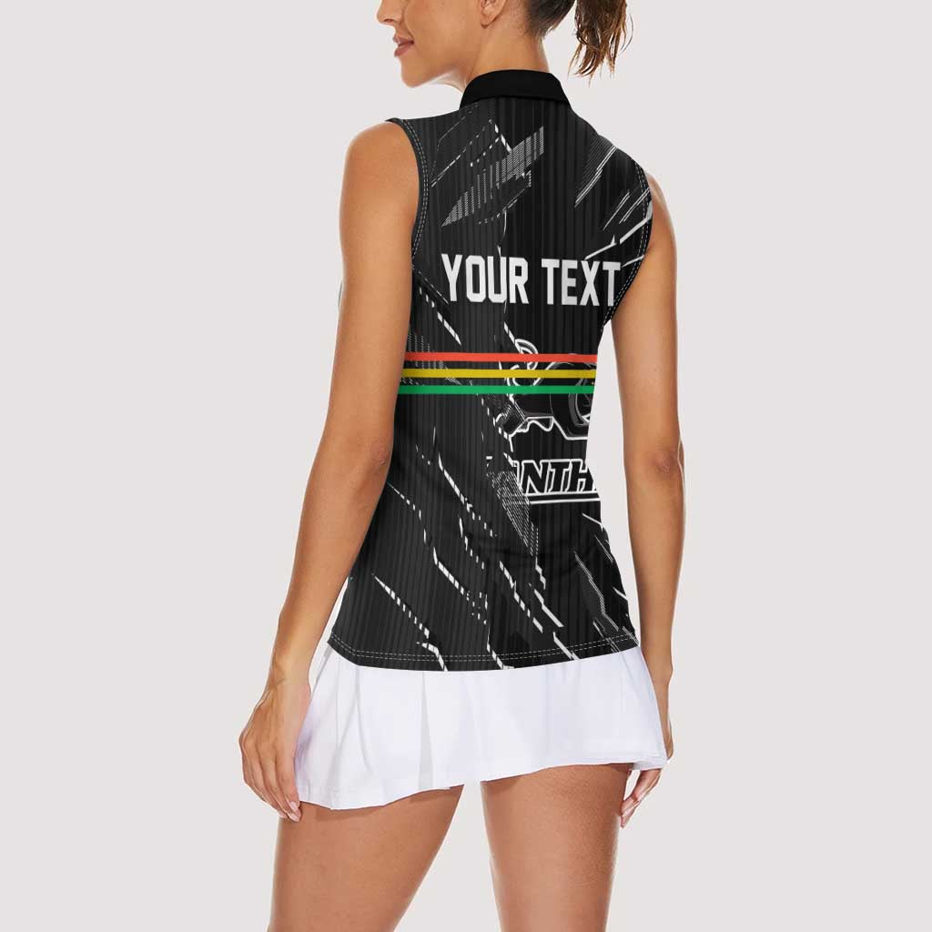 Personalized Penrith Panthers Women Sleeveless Polo Shirt Dynamic Lightning Mascot Rugby Australia