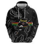 Personalized Penrith Panthers Zip Hoodie Dynamic Lightning Mascot Rugby Australia