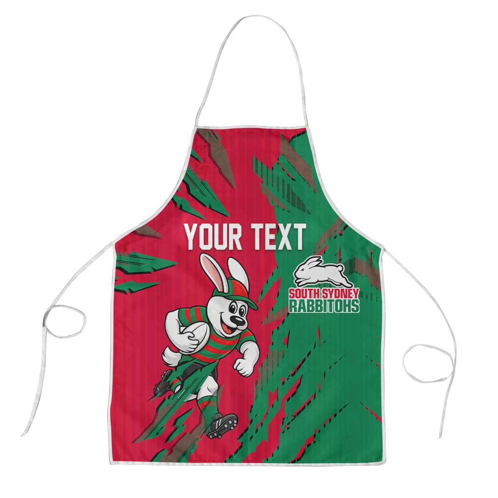Personalized South Sydney Rabbitohs Apron Dynamic Lightning Mascot Rugby Australia
