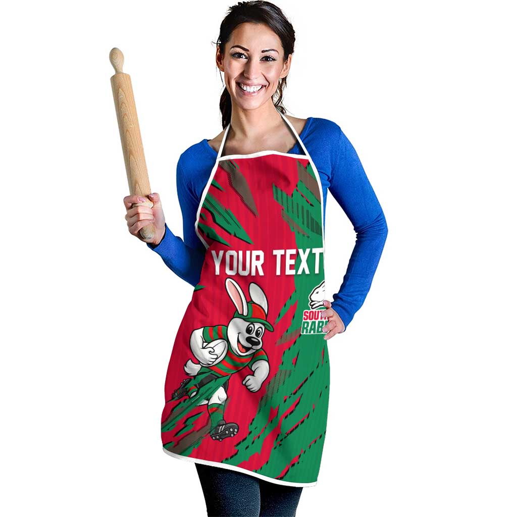 Personalized South Sydney Rabbitohs Apron Dynamic Lightning Mascot Rugby Australia