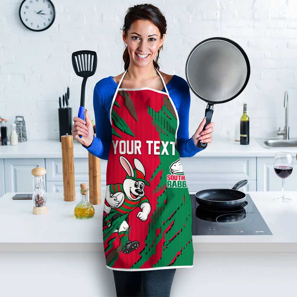 Personalized South Sydney Rabbitohs Apron Dynamic Lightning Mascot Rugby Australia