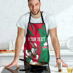 Personalized South Sydney Rabbitohs Apron Dynamic Lightning Mascot Rugby Australia
