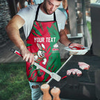 Personalized South Sydney Rabbitohs Apron Dynamic Lightning Mascot Rugby Australia