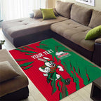 Personalized South Sydney Rabbitohs Area Rug Dynamic Lightning Mascot Rugby Australia