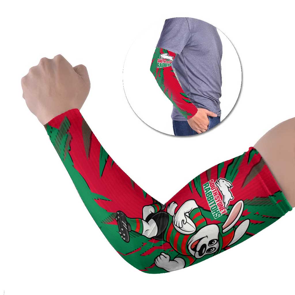 Personalized South Sydney Rabbitohs Arm Sleeves Dynamic Lightning Mascot Rugby Australia