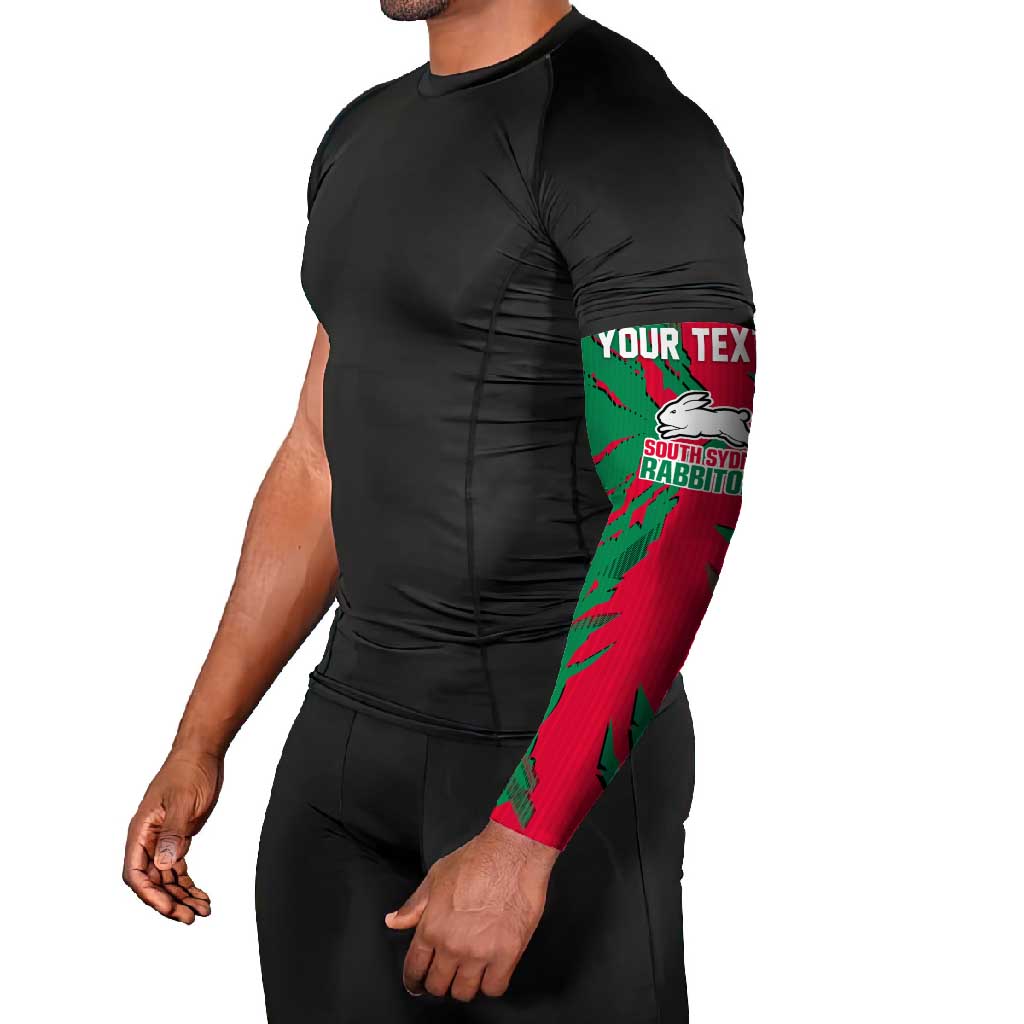 Personalized South Sydney Rabbitohs Arm Sleeves Dynamic Lightning Mascot Rugby Australia