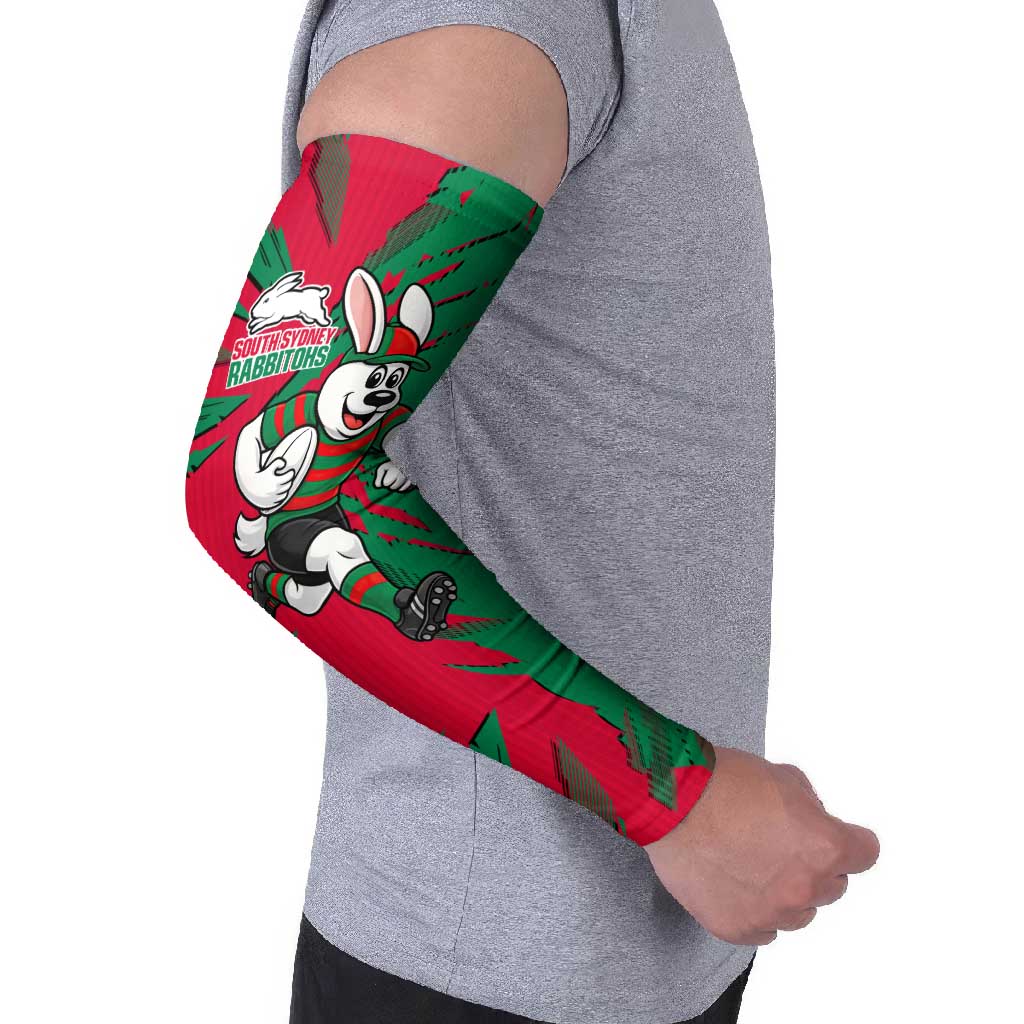 Personalized South Sydney Rabbitohs Arm Sleeves Dynamic Lightning Mascot Rugby Australia