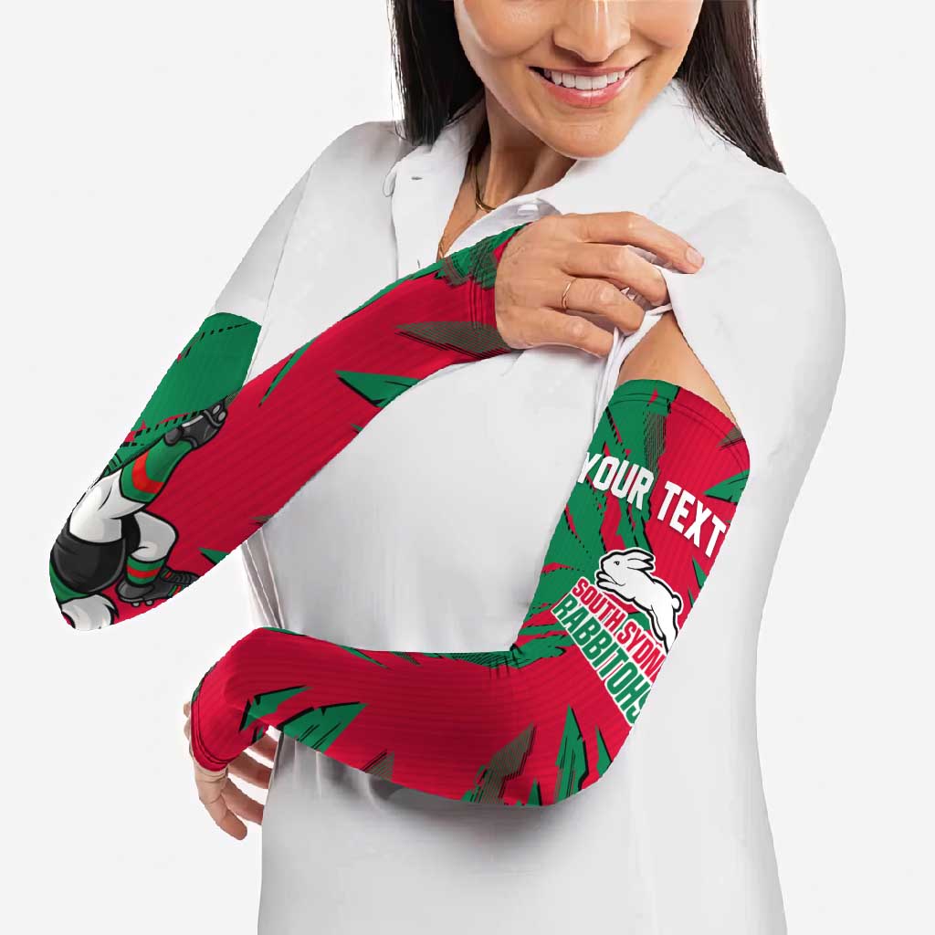 Personalized South Sydney Rabbitohs Arm Sleeves Dynamic Lightning Mascot Rugby Australia