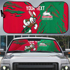 Personalized South Sydney Rabbitohs Auto Sun Shade Dynamic Lightning Mascot Rugby Australia