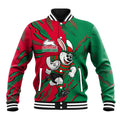 Personalized South Sydney Rabbitohs Baseball Jacket Dynamic Lightning Mascot Rugby Australia