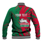 Personalized South Sydney Rabbitohs Baseball Jacket Dynamic Lightning Mascot Rugby Australia