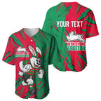 Personalized South Sydney Rabbitohs Baseball Jersey Dynamic Lightning Mascot Rugby Australia