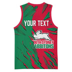 Personalized South Sydney Rabbitohs Basketball Jersey Dynamic Lightning Mascot Rugby Australia