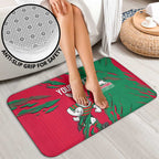 Personalized South Sydney Rabbitohs Bathroom Set Dynamic Lightning Mascot Rugby Australia