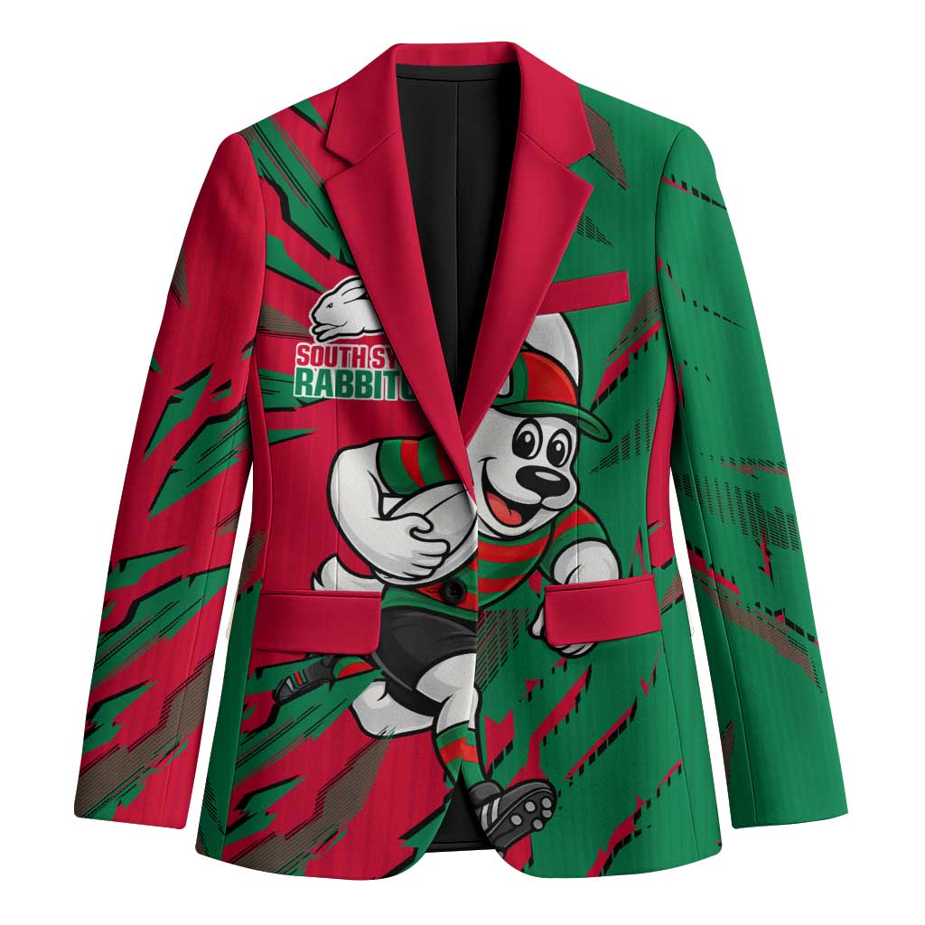 Personalized South Sydney Rabbitohs Blazer Dynamic Lightning Mascot Rugby Australia