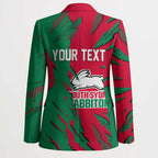 Personalized South Sydney Rabbitohs Blazer Dynamic Lightning Mascot Rugby Australia