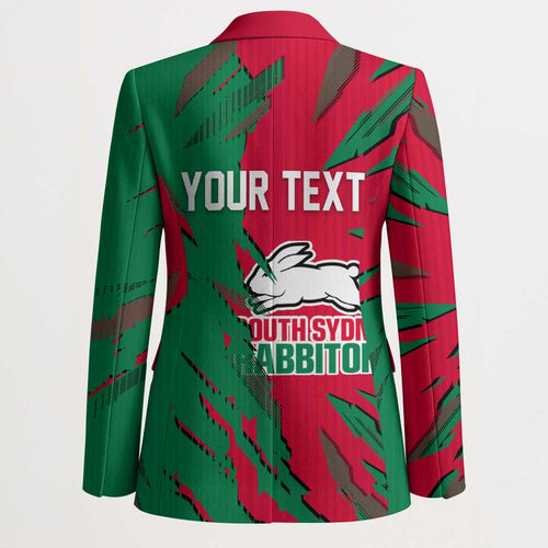 Personalized South Sydney Rabbitohs Blazer Dynamic Lightning Mascot Rugby Australia