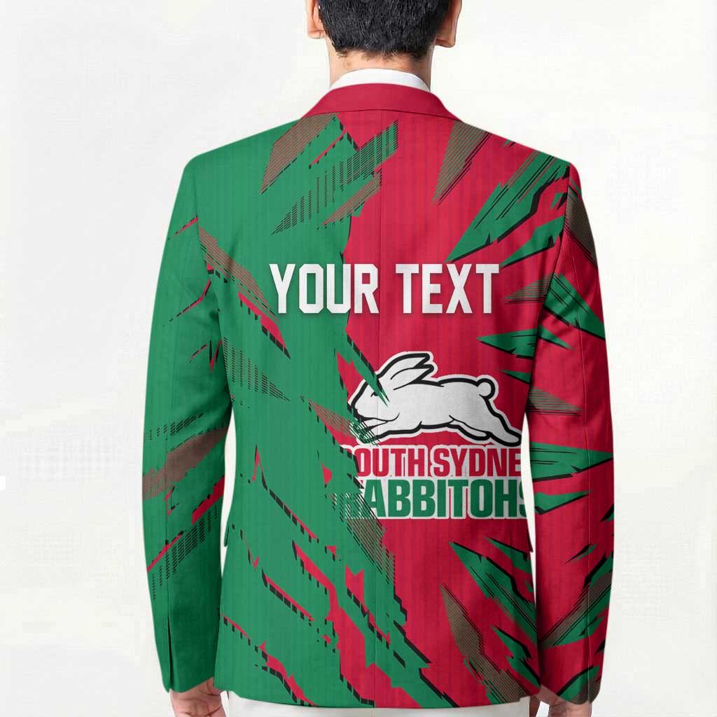 Personalized South Sydney Rabbitohs Blazer Dynamic Lightning Mascot Rugby Australia