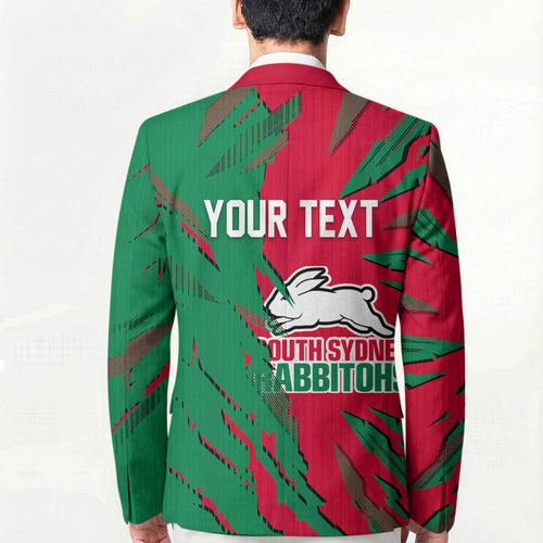 Personalized South Sydney Rabbitohs Blazer Dynamic Lightning Mascot Rugby Australia