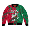 Personalized South Sydney Rabbitohs Bomber Jacket Dynamic Lightning Mascot Rugby Australia
