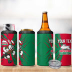 Personalized South Sydney Rabbitohs 4 in 1 Can Cooler Tumbler Dynamic Lightning Mascot Rugby Australia