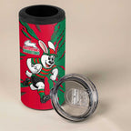 Personalized South Sydney Rabbitohs 4 in 1 Can Cooler Tumbler Dynamic Lightning Mascot Rugby Australia